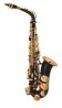 Saxofon Alto Silvertone Mib Negro con Llaves y Pabellon Doradas (SL...