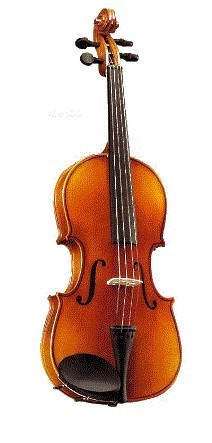 Violin Pearl River Estudiante Natural Painting Flame con Arco y Est...