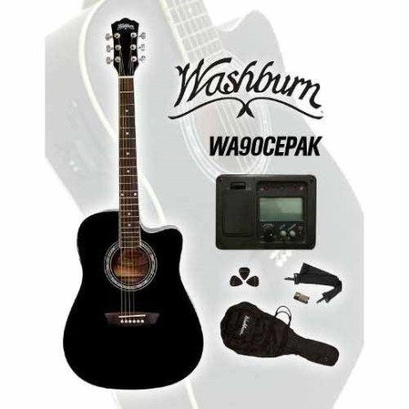 Guitarra Electroacustica WASHBURN GUITARRA WASHBURN E/ACUSTICA WA90...