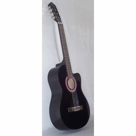 Guitarra Acústica SEGOVIA GUITARRA CLASICA CON RESAQUE NEGRA CG-1CBK