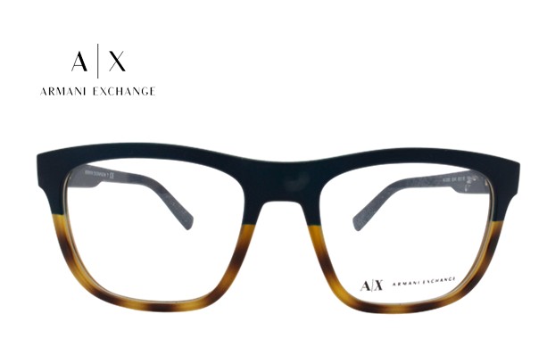 Lente Oftálmico marca Armani Exchange AX3050 Azul con carey mate