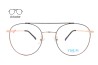 Lente Oftálmico Visual Eyewear METALVS19006 Dorado con negro
