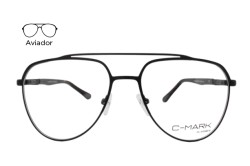 Lente Oftálmico C - Mark CMV2212M3810 Negro mate