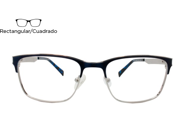 Lente Oftálmico Noah NOAH.7002.BLU.GUN Plata con azul