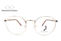 Lente Oftálmico Olive People ROUND009 Café con dorado