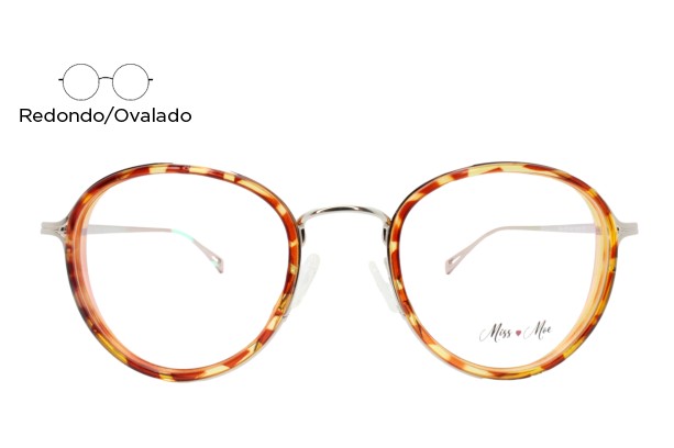 Lente Oftálmico Miss Moe MOEA9018TR Carey con plata
