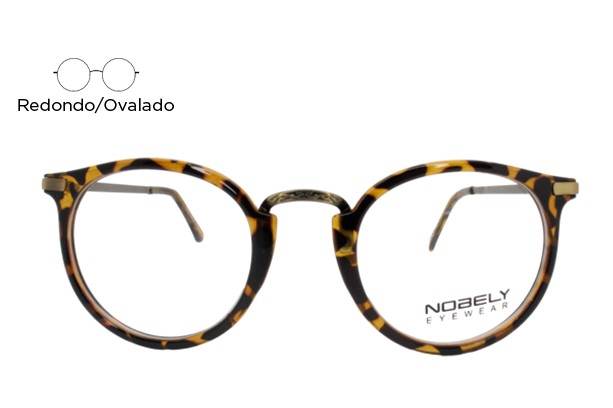 Lente Oftálmico Nobely Eyewear NOB0856 Carey con dorado