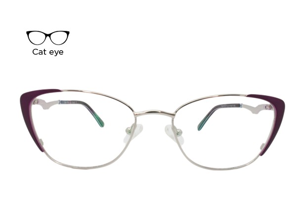 Lente Oftálmico Miss Moe 1001D Morado con plata