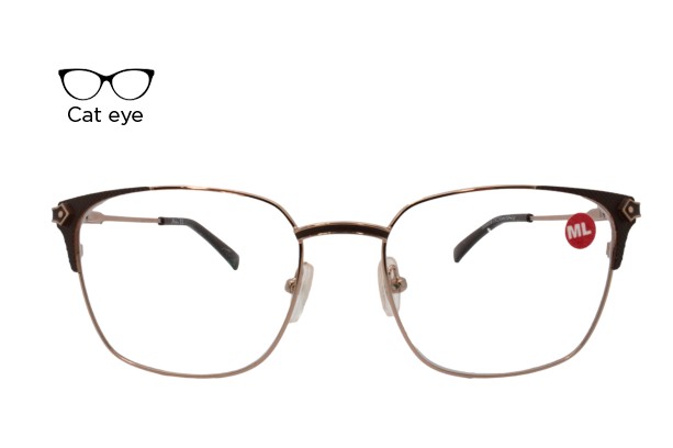 Lente Oftálmico Nikitana Eyewear NK9823BC4 Dorado con café