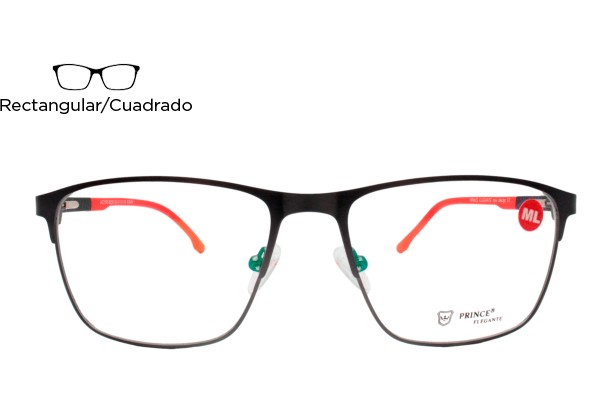 Lente Oftálmico Prince Elegante ACTIVE203MGUN Negro mate