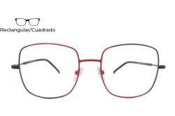 Lente Oftálmico C - Mark CMV2212M7104 Rojo con negro mate