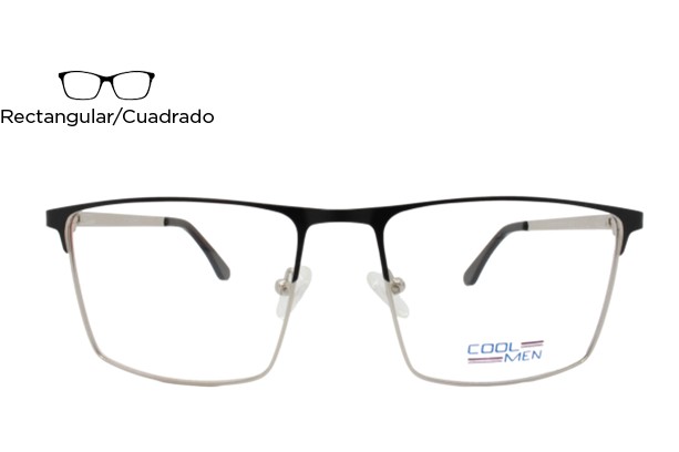 Lente Oftálmico Cool Men CM228003 Negro con plata