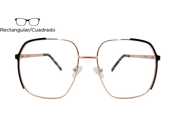Lente Oftálmico Rosse Lo ROS0653 Dorado con negro