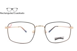 Lente Oftálmico Eyes of Western EW1178 Dorado con negro