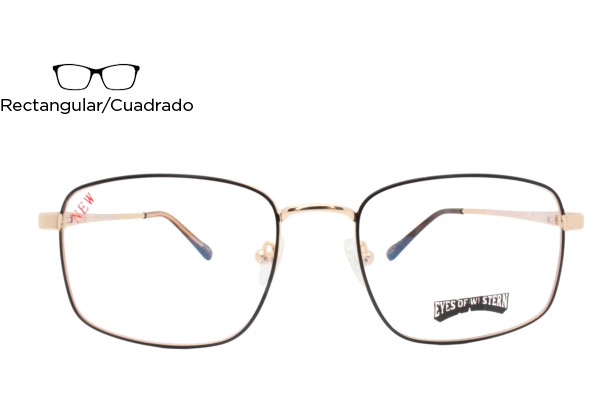 Lente Oftálmico Eyes of Western EW1178 Dorado con negro
