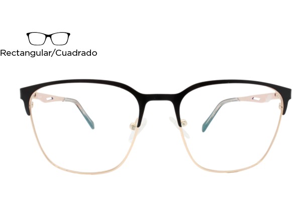 Lente Oftálmico Prince Elegante XG102 Negro con dorado
