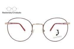 Lente Oftálmico Olive People ROUND006 Rojo con dorado