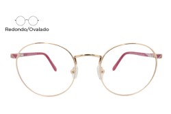 Lente Oftálmico Olive People ROUND009 Rosa con dorado