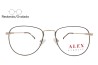 Lente Oftálmico Alex Eyewear ALEXF347 Tinto con dorado