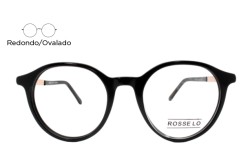Lente Oftálmico Rosse Lo AC8021C1 Negro con dorado
