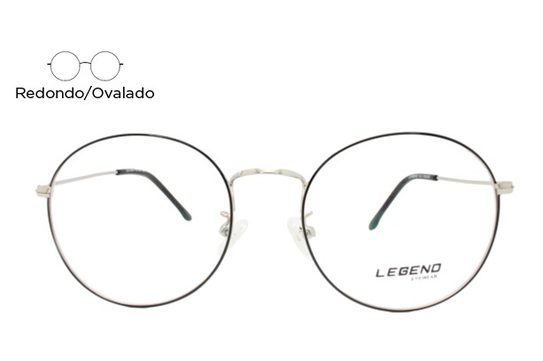 Lente Oftálmico Legend Eyewear LEG0540 Negro con plata