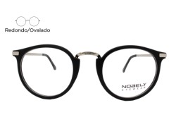 Lente Oftálmico Nobely Eyewear NOB0856 Negro con plata