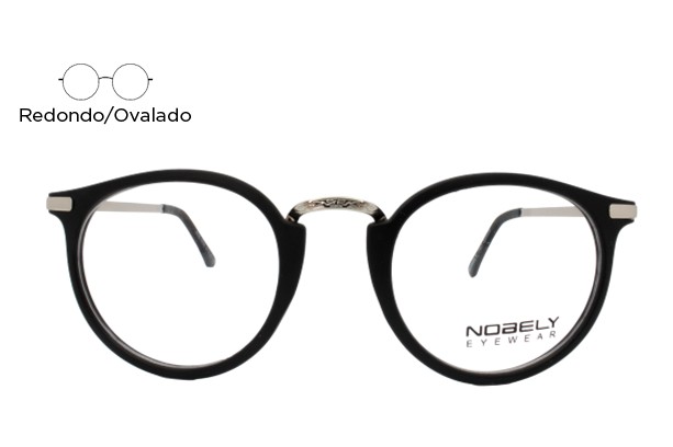 Lente Oftálmico Nobely Eyewear NOB0856 Negro con plata
