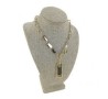 COLLAR DE METAL DIJE RECTANGULAR