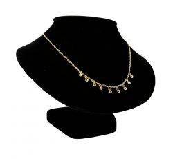 COLLAR DE ACERO DIJES DE BOLITAS