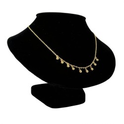 COLLAR DE ACERO DIJES DE BOLITAS