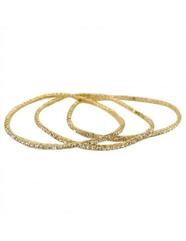 SET DE PULSERA  3 LINEAS RHINESTONE