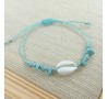 PULSERA HILO Y CONCHA DE MAR