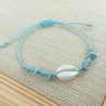 PULSERA HILO Y CONCHA DE MAR