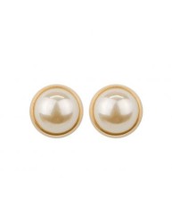 ARETES PERLA CON METAL