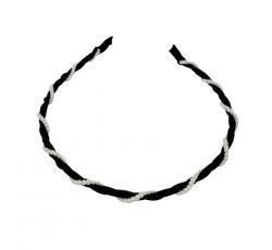 DIADEMA DE PERLAS ENTRELAZADA