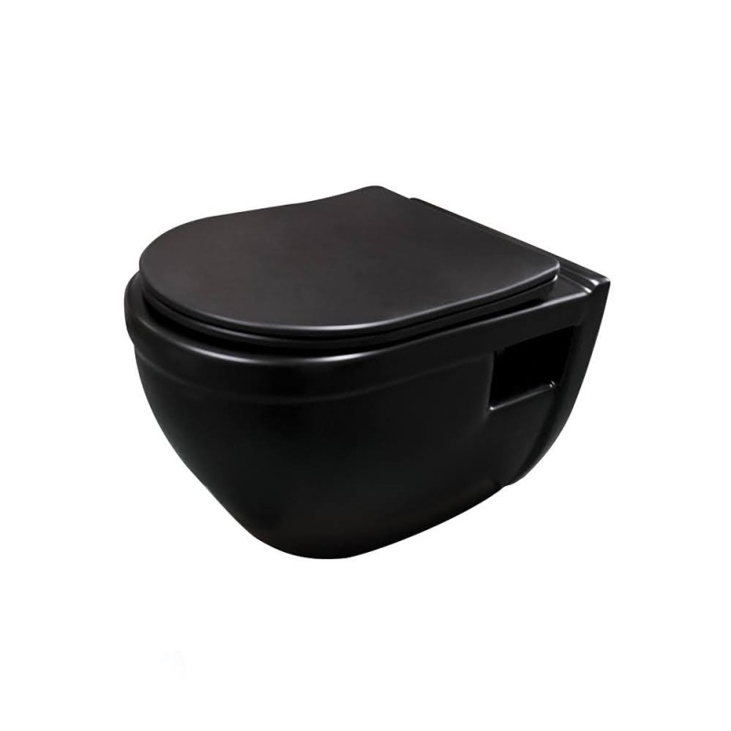WC SUSPENDIDO NEGRO MATE 363X532X392MM