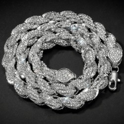 Helloice Cadena de cuerda helada de 9 mm