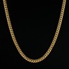 Helloice Cadena cubana de acero inoxidable de 8 mm en oro