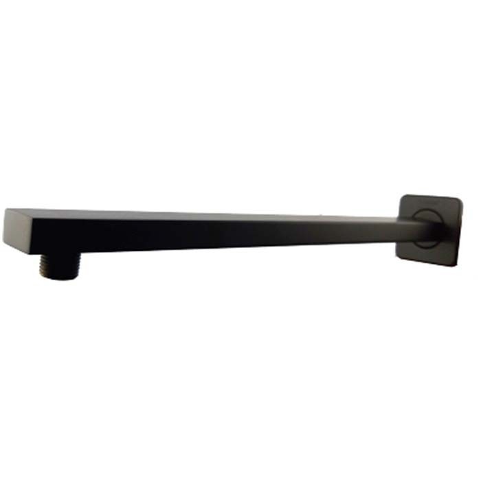 BRAZO REGADERA CUADRADO 40CM NEGRO MATE