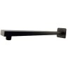 BRAZO REGADERA CUADRADO 40CM NEGRO MATE