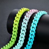 Helloice Collar Cubano De Dos Colores Degradado De Laca Horneada De 13 Mm