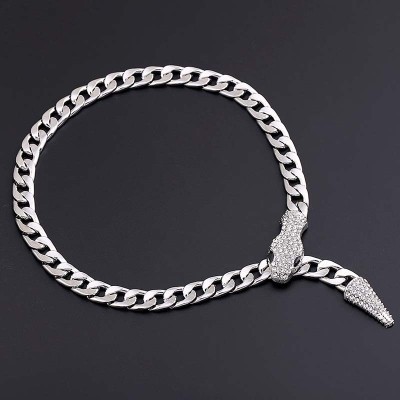 Helloice Cadena cubana de serpiente magnética de 11 mm