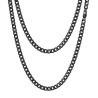 Helloice Cadena cubana de acero inoxidable de 5 mm en oro negro
