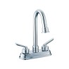 MEZCLADORA LAVABO MANERAL ALARGADO CROMO