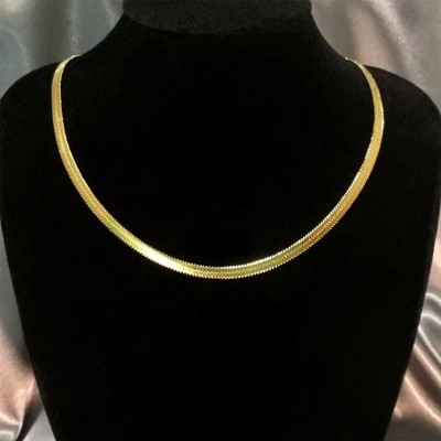Helloice 3mm/4mm Cadena de Serpiente de Oro