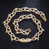Helloice Cadena de eslabones de perlas y espinas de 18 mm y 20'' Iced en oro
