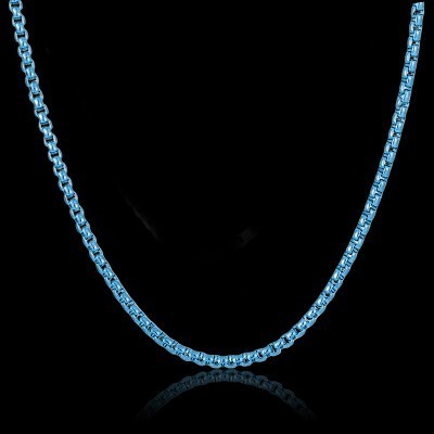 Helloice Cadena tipo caja de 2,5 mm para hombre