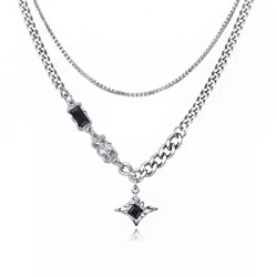 Helloice Collar Estrella Double Titanio