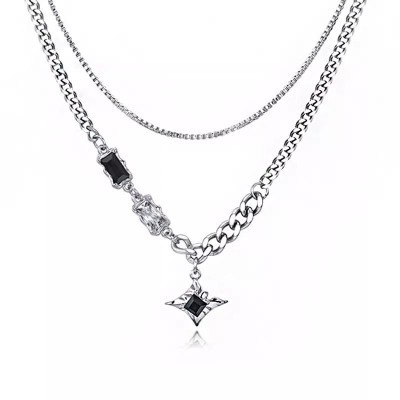 Helloice Collar Estrella Double Titanio