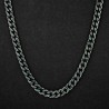 Helloice Cadena cubana Miami negra y esmeralda en forma de lágrima helada de 10 mm